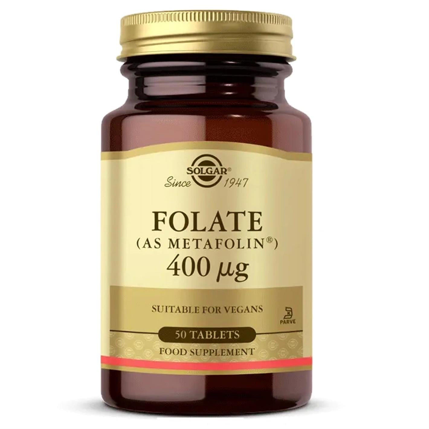 Solgar Folate (Metafolin) 400 mcg 50 Tablet