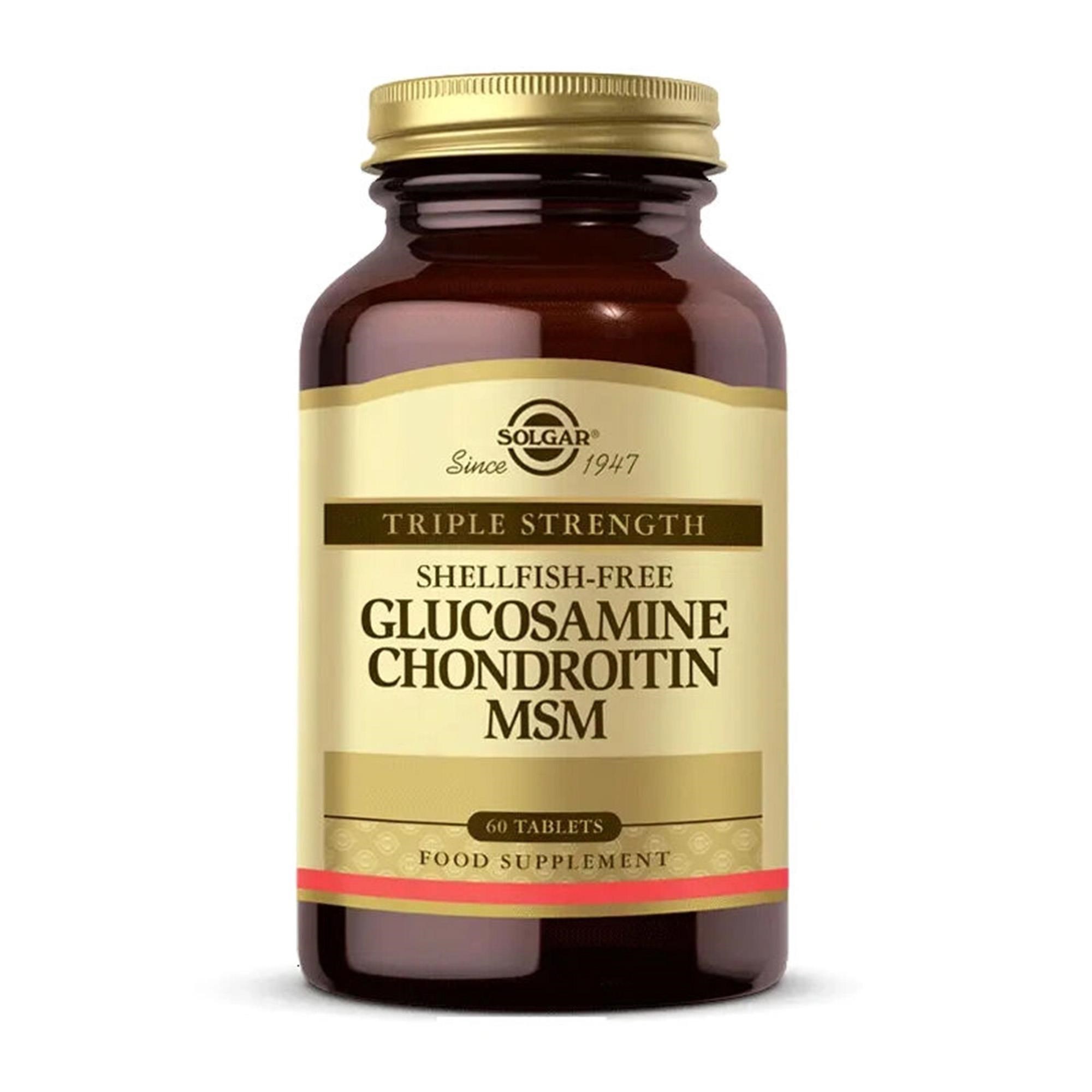 Solgar Triple Strength Shellfish-Free Glucosamine Chondroitin MSM 60 Tablet