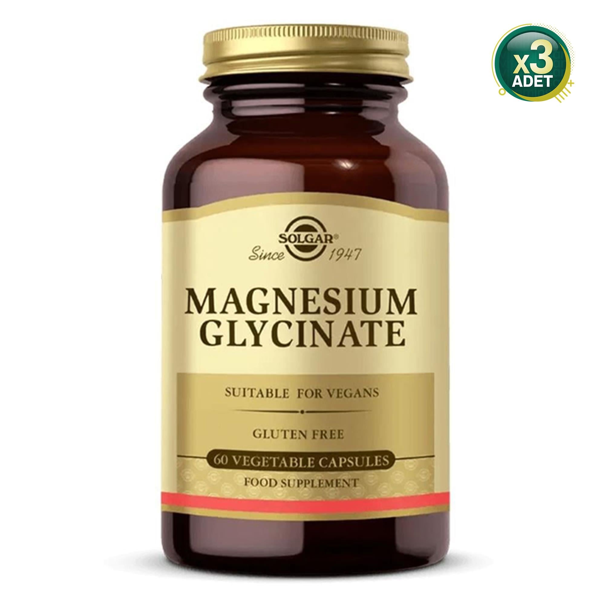 Solgar Magnesium Glycinate 60 Kapsül 3 Adet