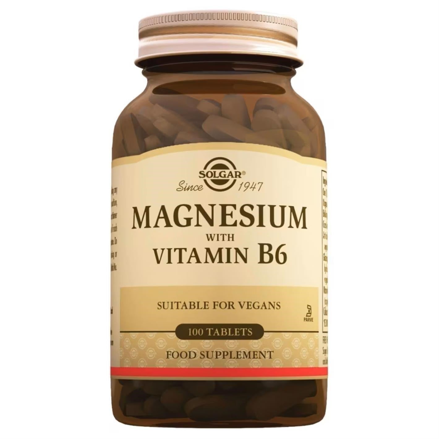Solgar Gar Magnesium With Vitamin B6 100 Tablet Aromasız Renkli