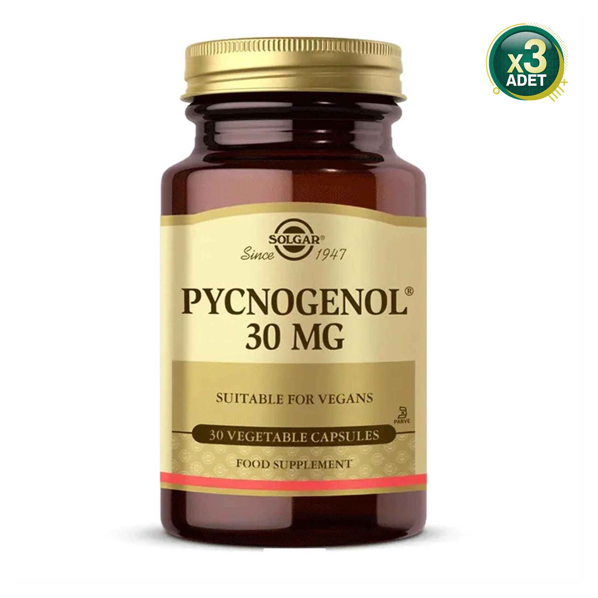 Solgar Pycnogenol 30 mg 30 Kapsül 3 Adet