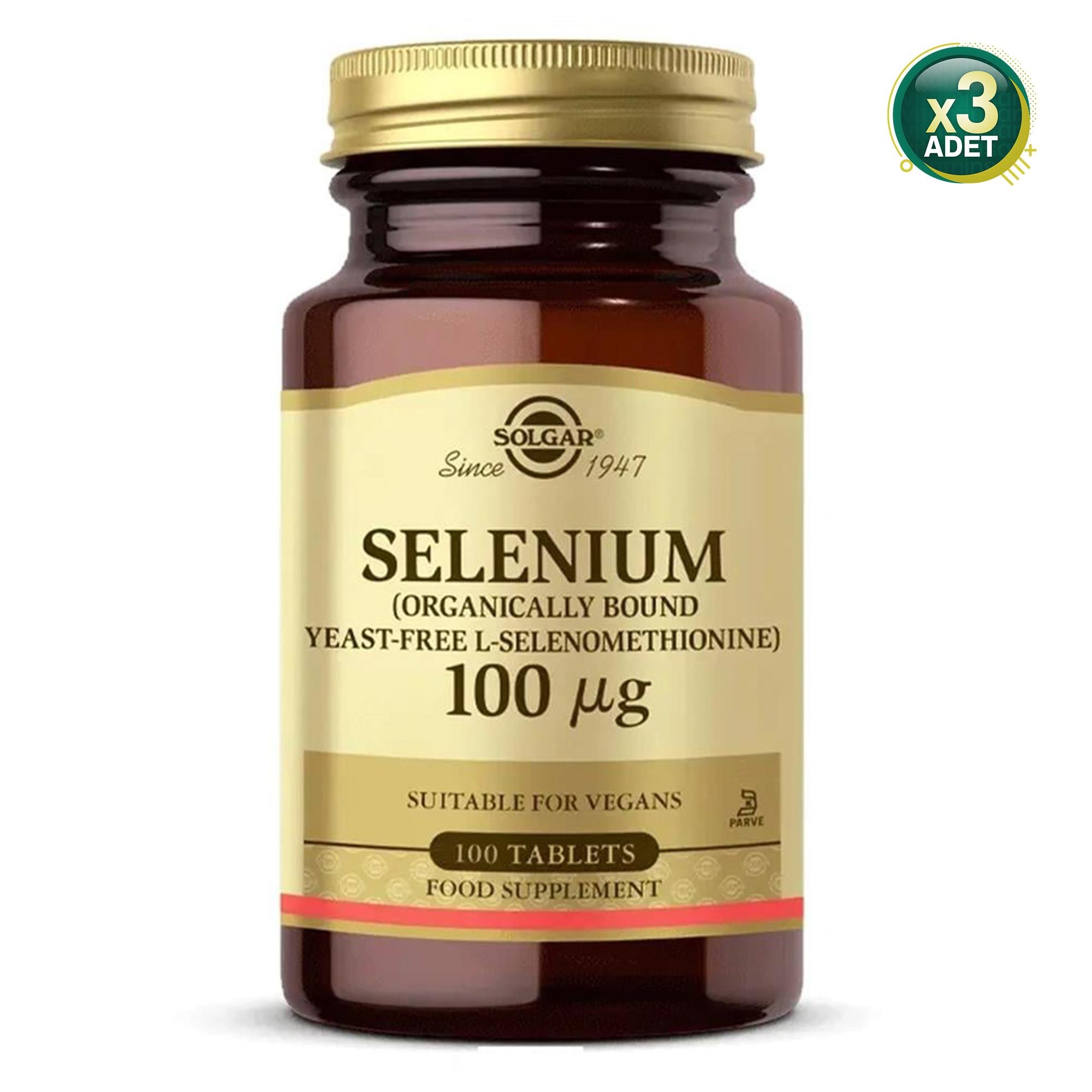 Solgar Selenium 100 mcg 100 Tablet 3 Adet