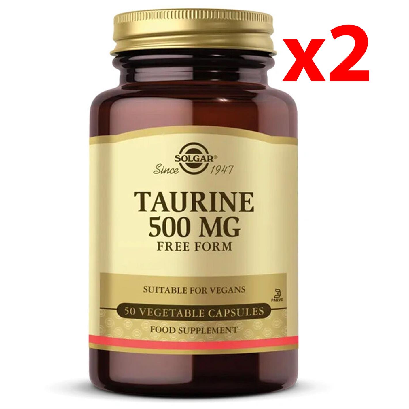 Solgar Taurine 500 Mg 50 Bitkisel Kapsül 2 Adet