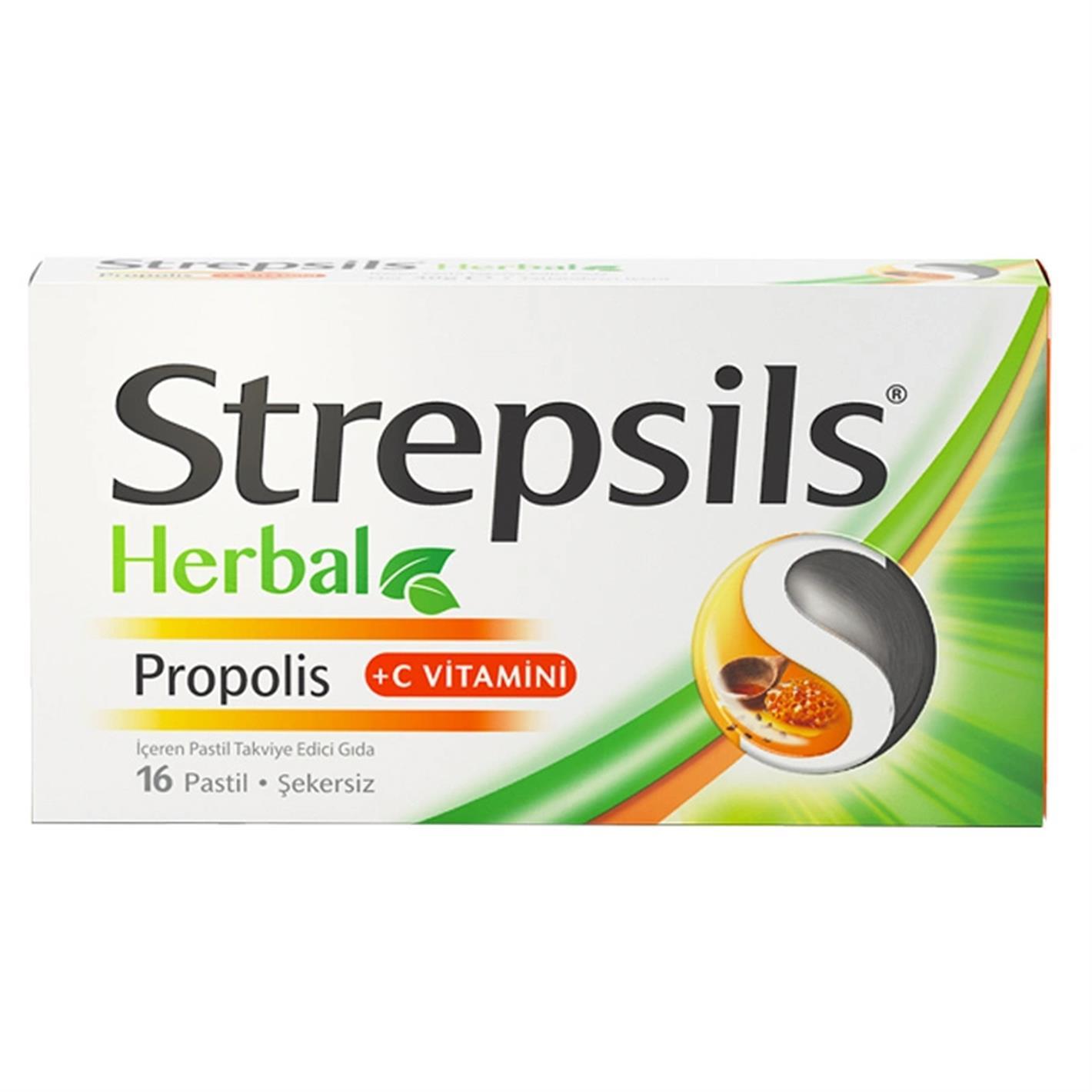 ASF Store Strepsils Herbal Propolis Aromalı 16 Pastil