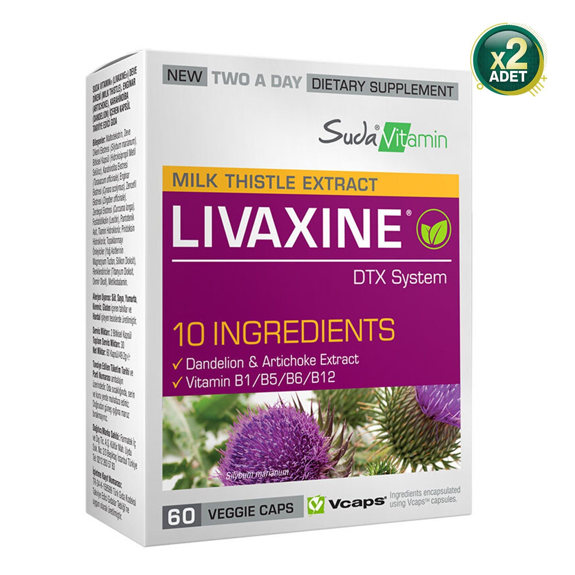 Suda Vitamin Livaxine 60 Kapsül 2 Adet