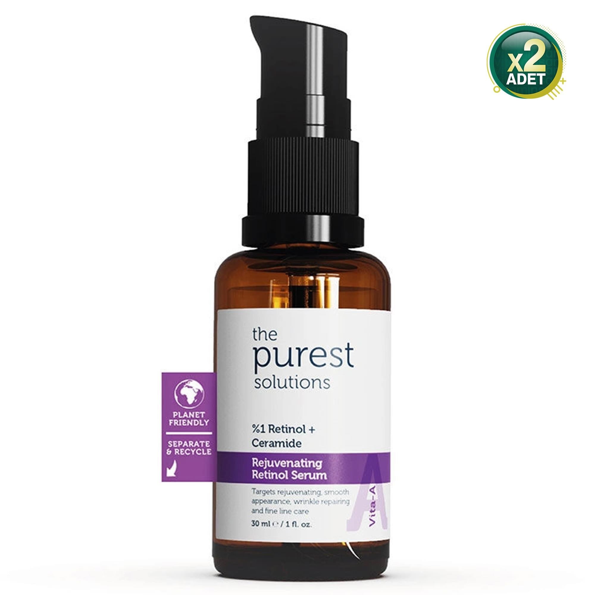 The Purest Solutions %1 Retinol + Ceramide Rejuvenating Retinol Serum 30 ml 2 Adet