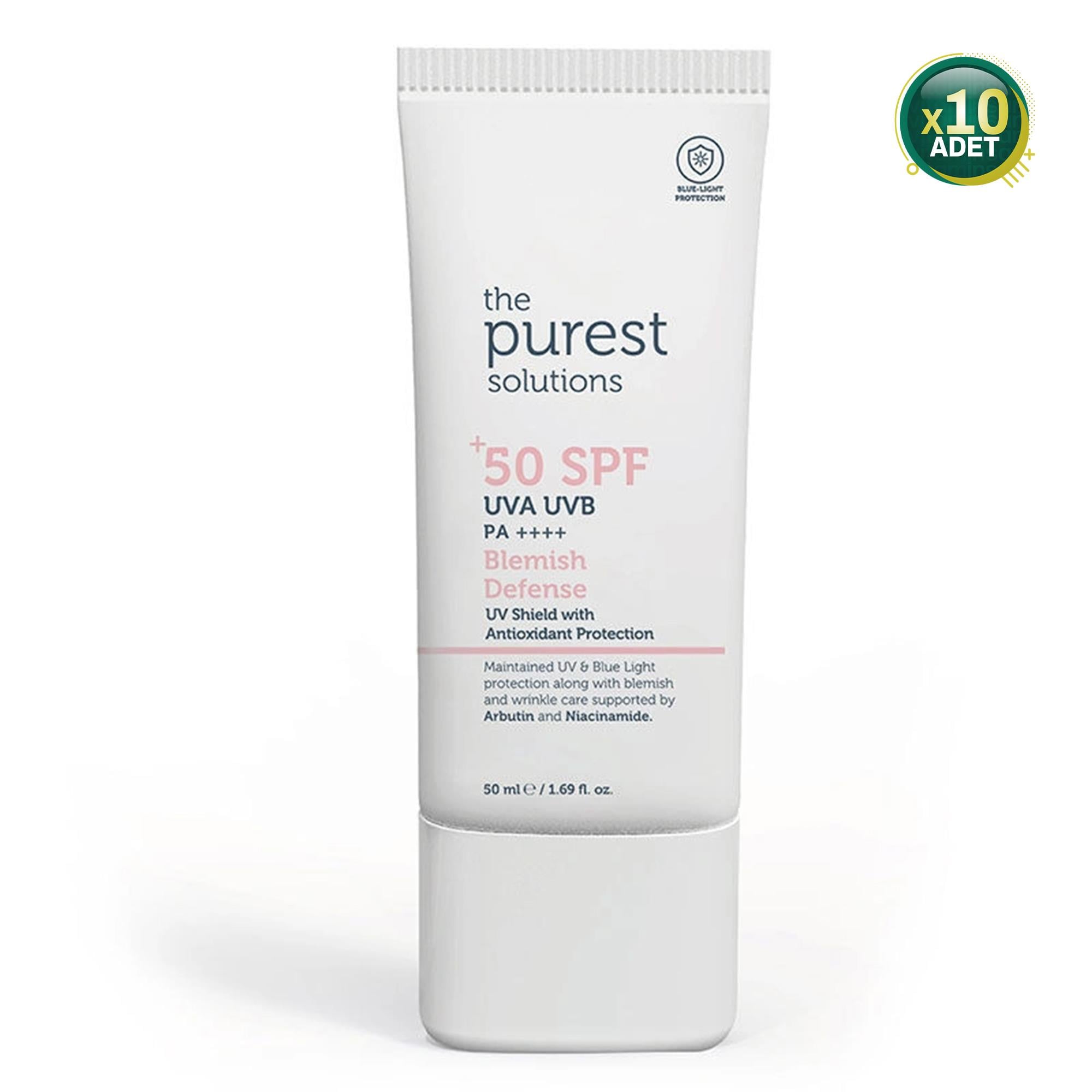 The Purest Solutions SPF50+ Blemish Defense Cream 50 ml 10 Adet