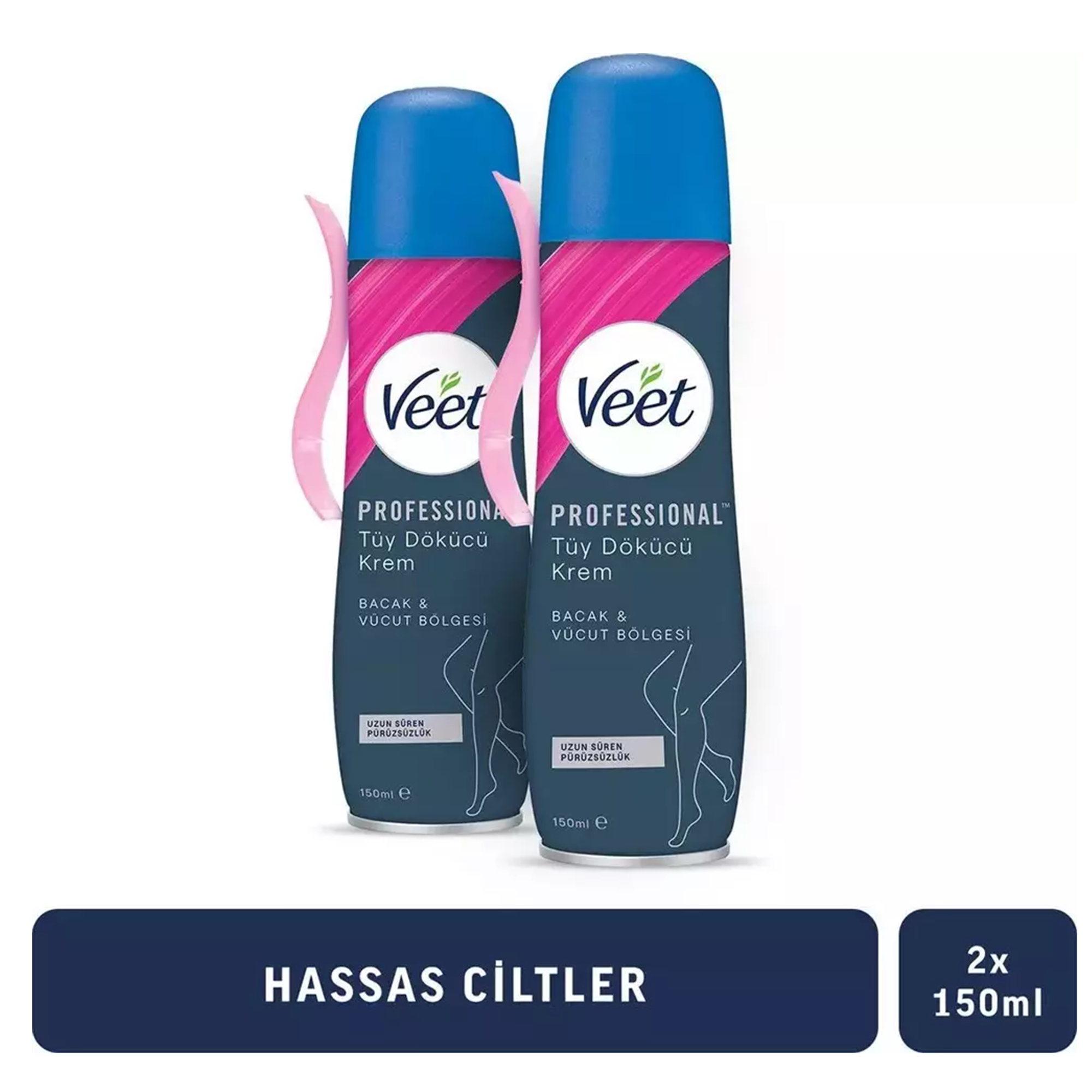 Veet Professional Tüy Dökücü Sprey Krem Hassas Ciltler için 150ml 2 Adet