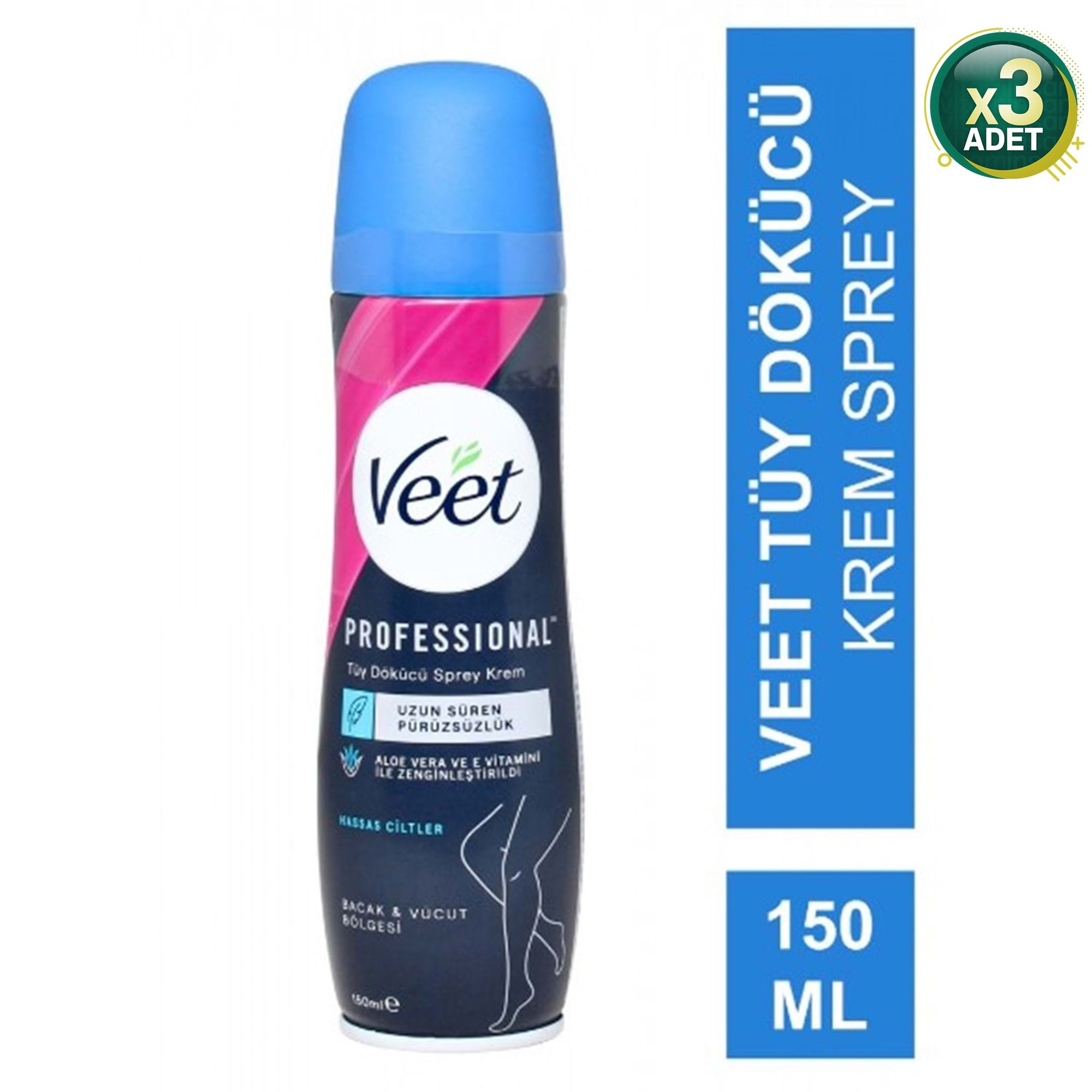 Veet Professıonal Tüy Dökücü Sprey Krem 150 ml 3 Adet