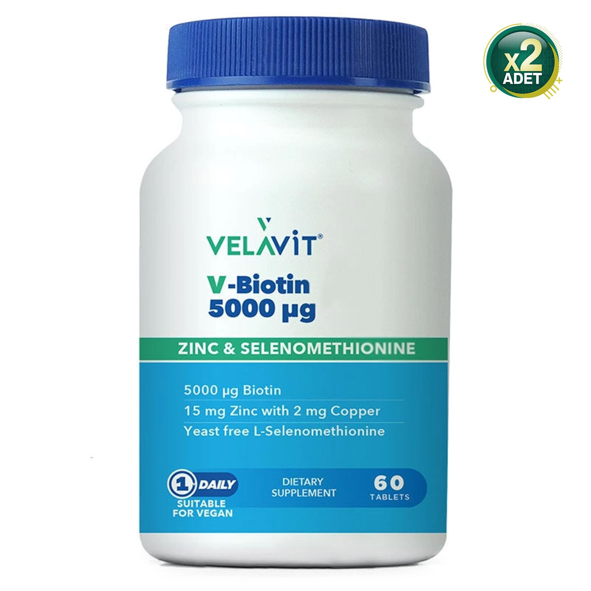 Velavit V-Biotin 5000 Mg 60 Tablet 2 Adet