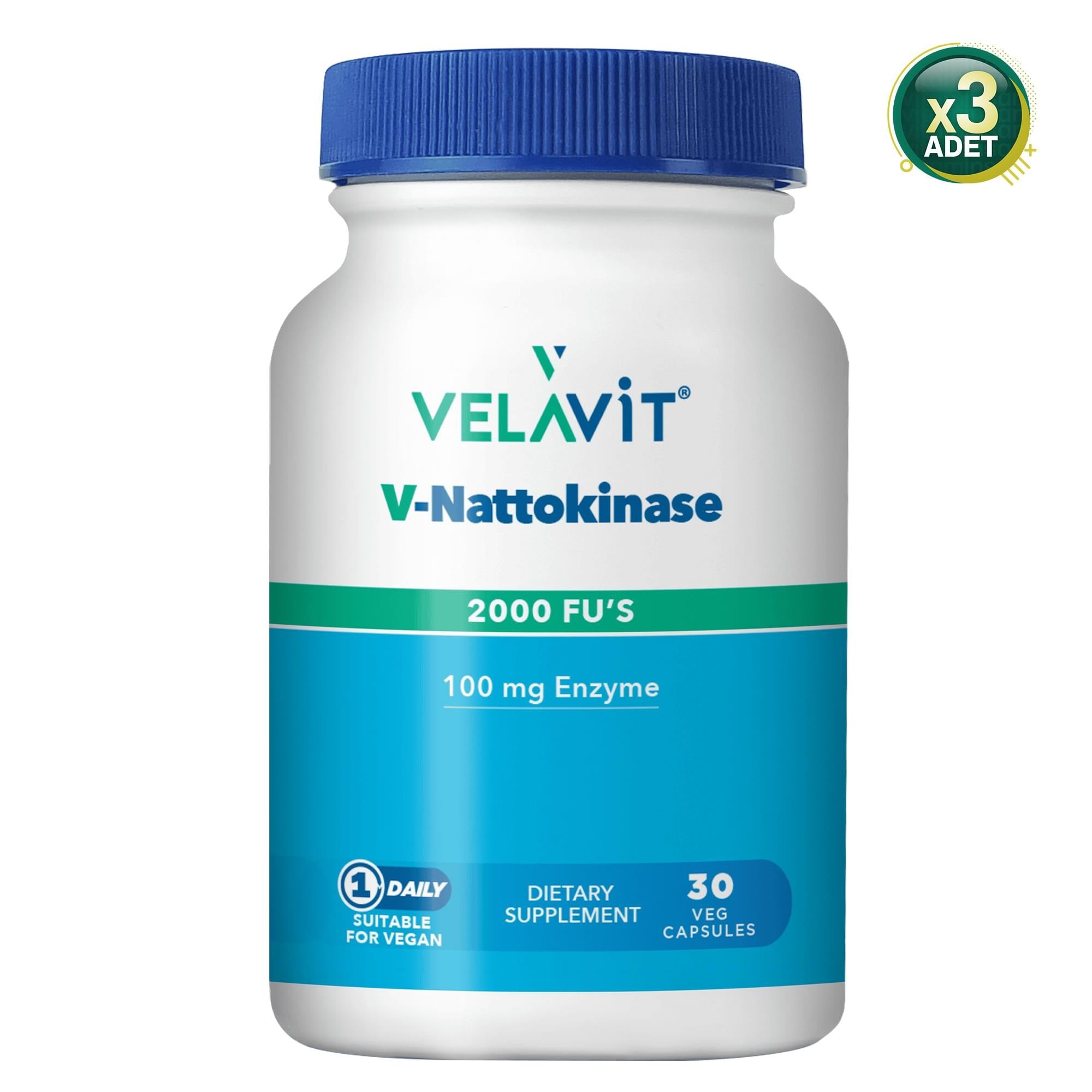 Velavit V-Nattokinase 30 Kapsül 3 Adet