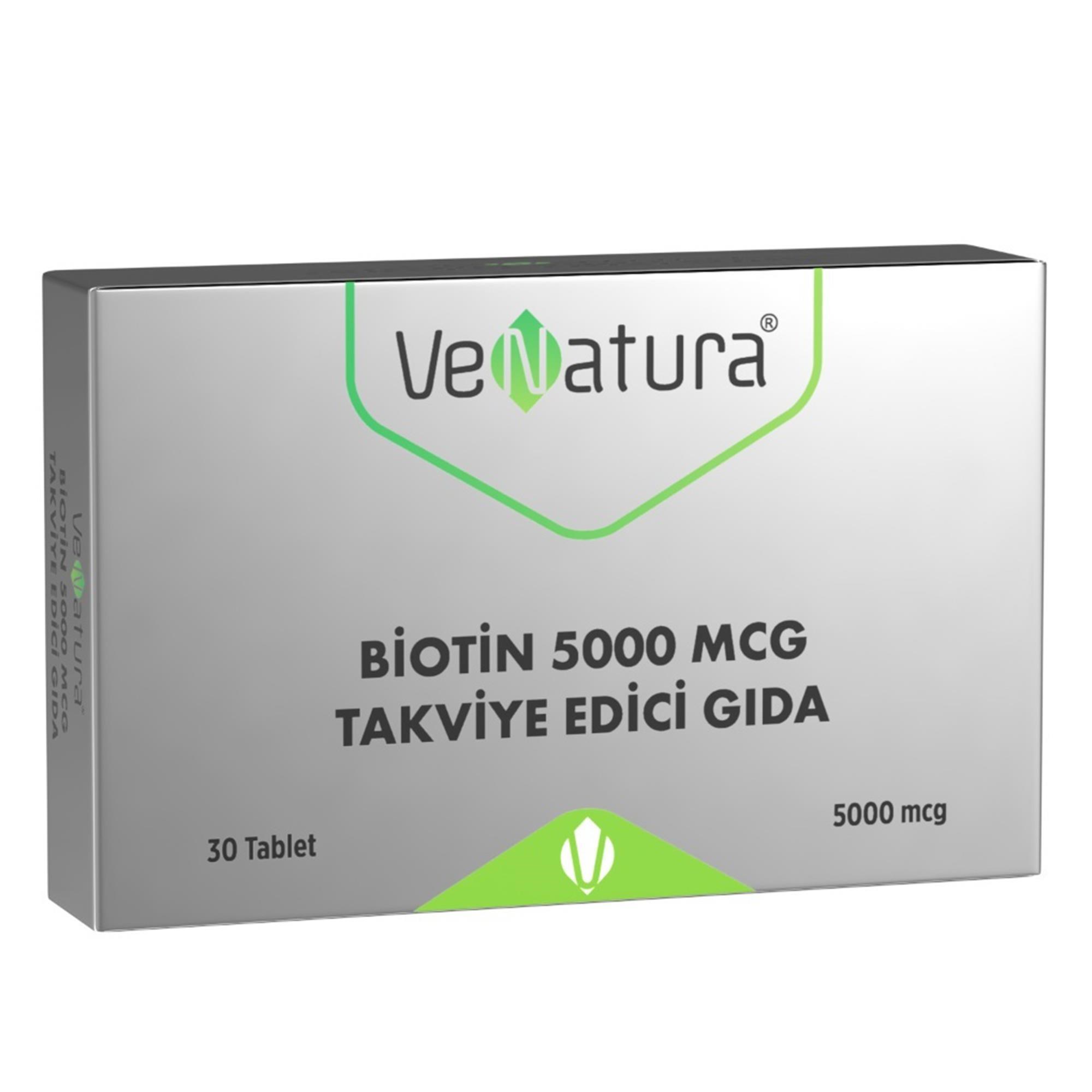 Venatura Biotin 5000 Mcg 30 Tablet 4 Adet