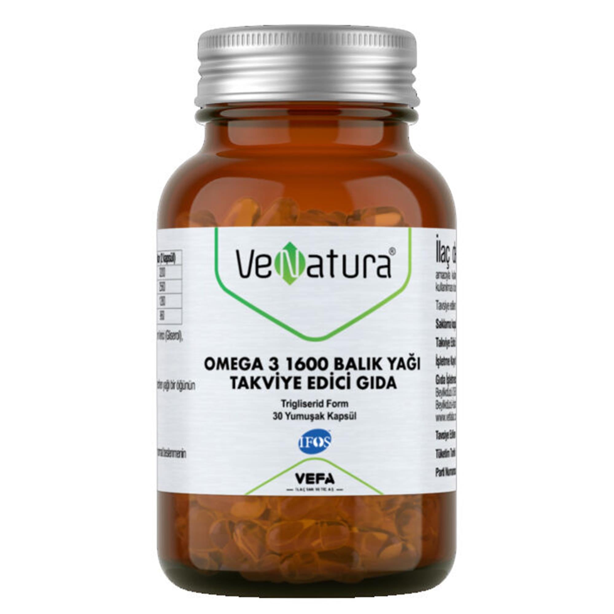 Venatura Omega 3 1600 mg 30 Kapsül