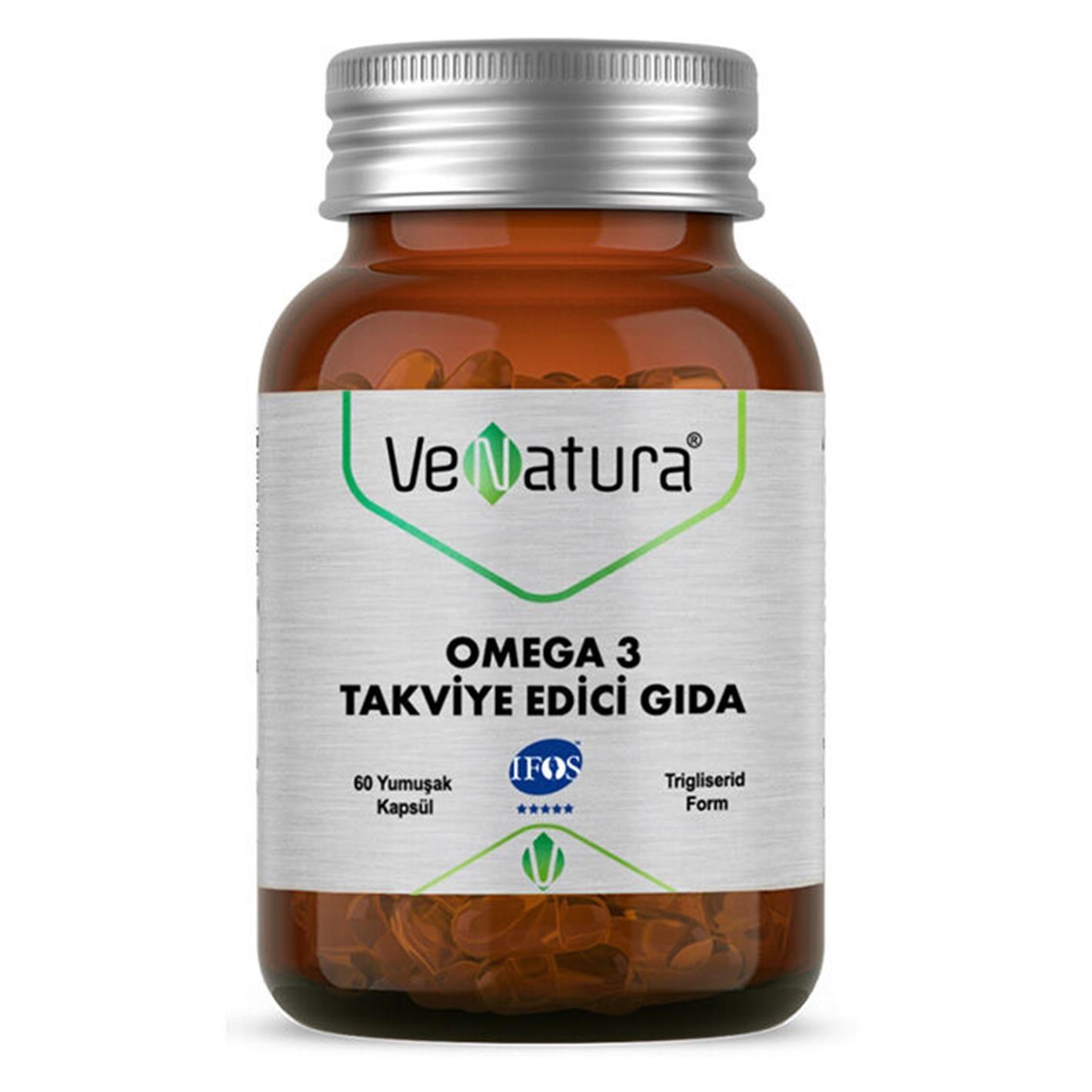 Venatura Omega 3 Takviye Edici Gıda 60 Kapsül Portakal Aromalı Yetişkinler İçin Ürün