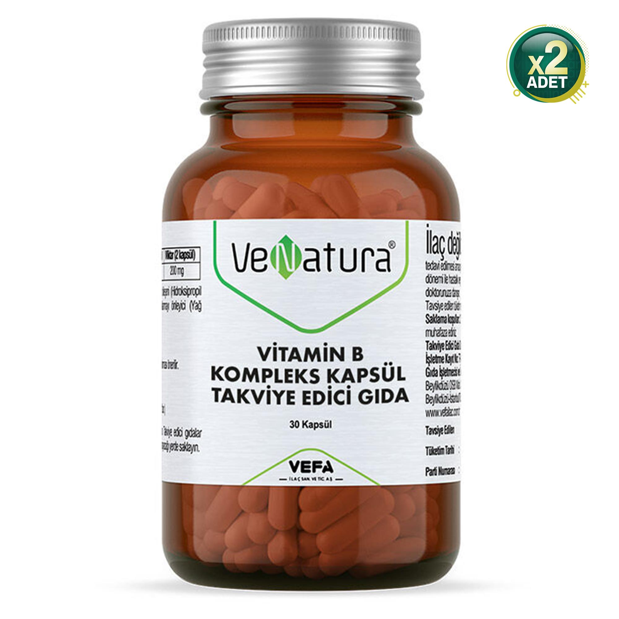 Venatura Vitamin B Kompleks 30 Kapsül 2 Adet