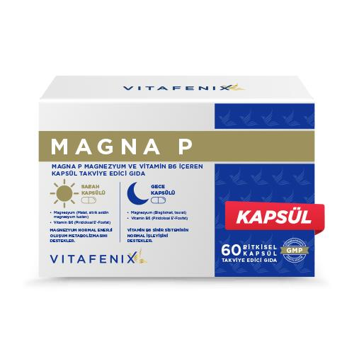 Vitafenix Magna P Magnezyum Ve Vitamin B6 İçeren Takviye 60 Kapsül