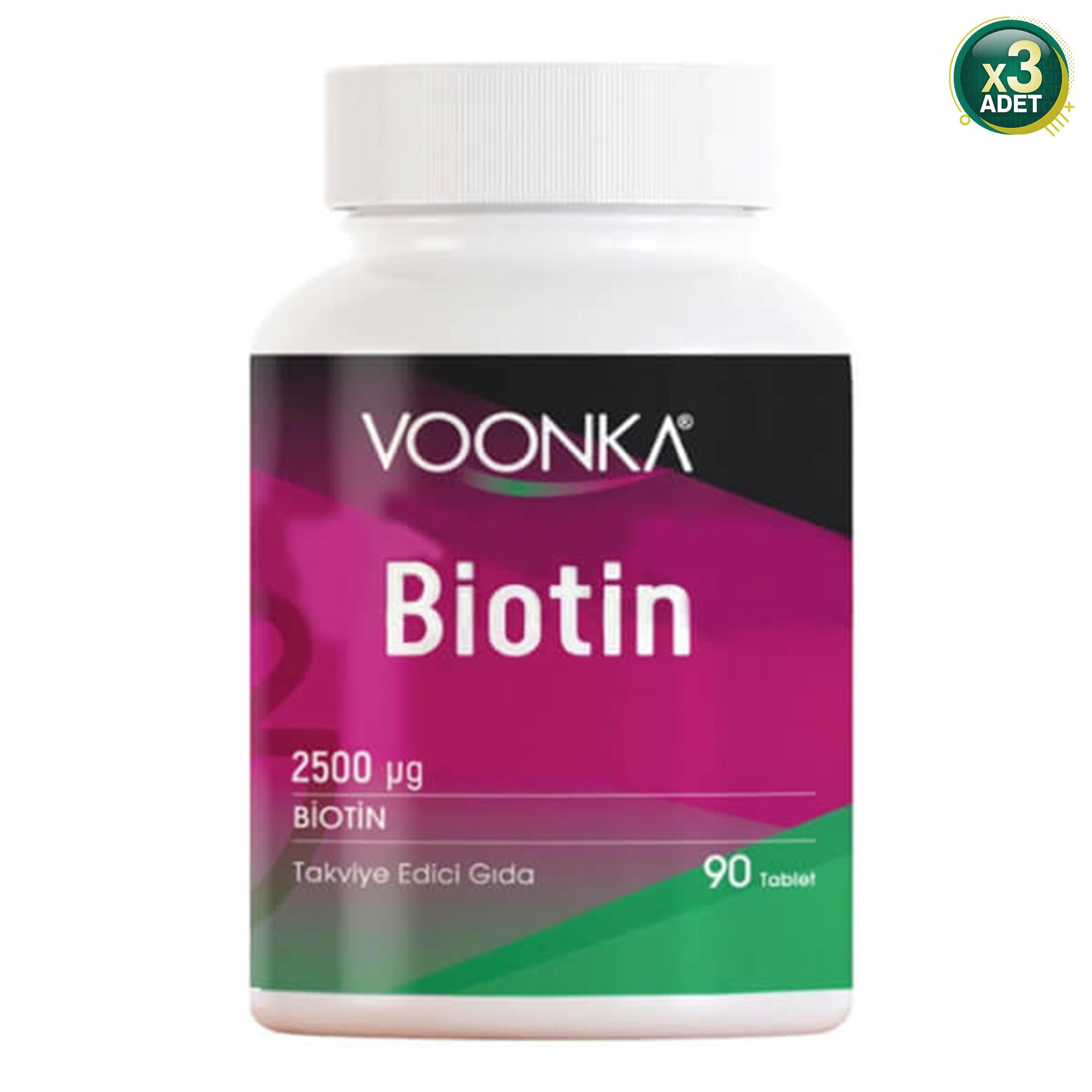 Voonka Biotin 90 Tablet 3'lü