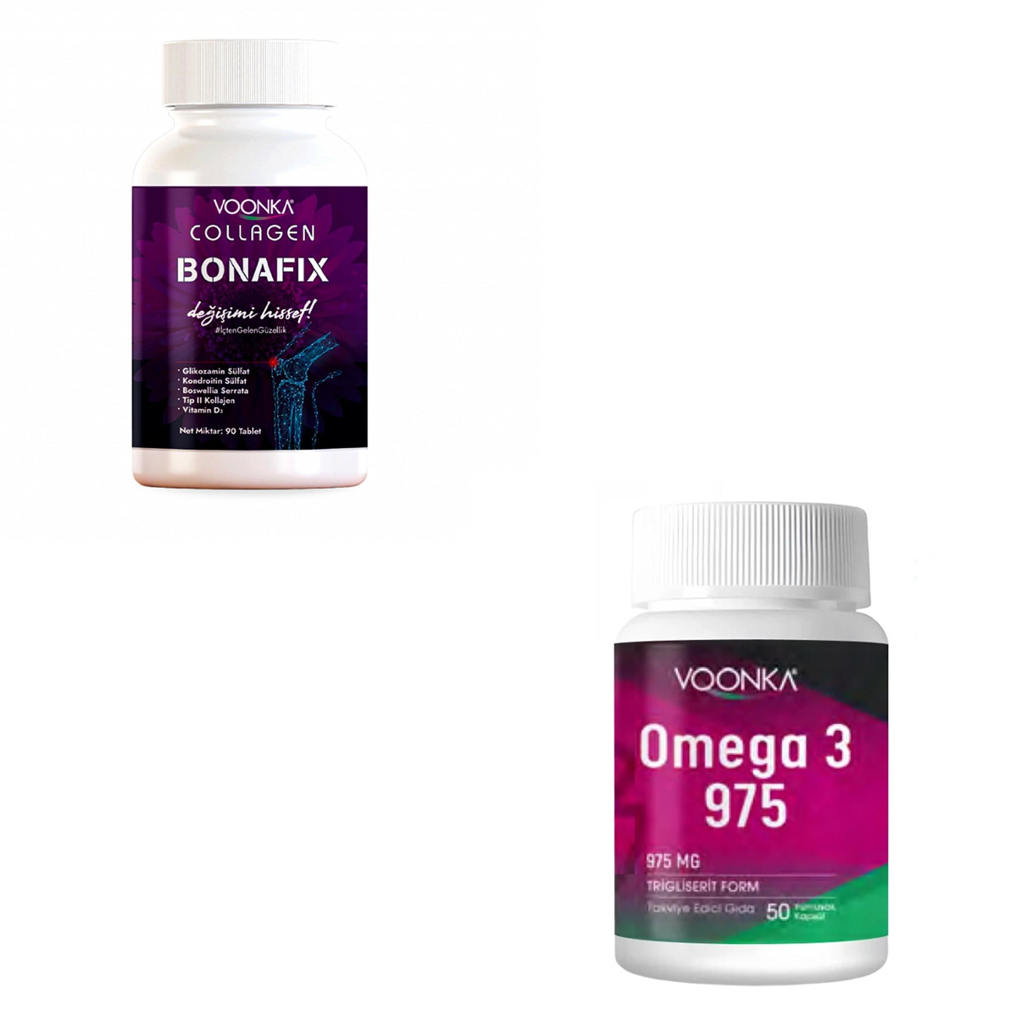 Voonka Collagen Bonafix Tablet 90 Tablet + Voonka Omega 3