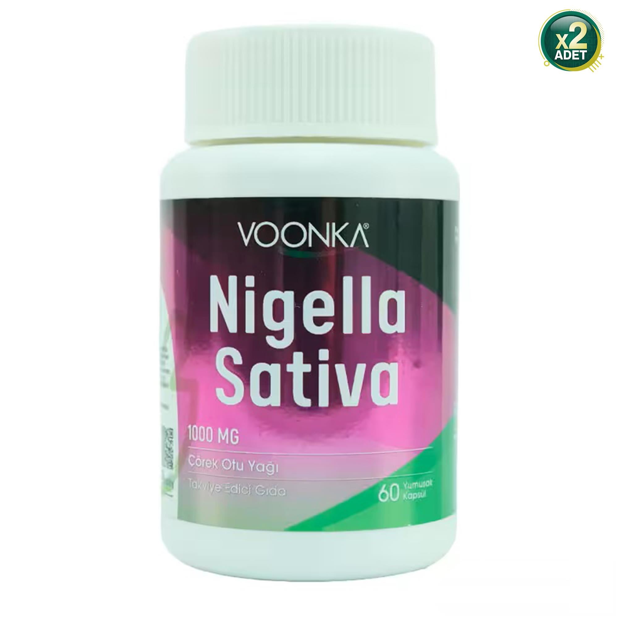Voonka Nigella Sativa Çörek Otu Yağı 1000 mg 60 Kapsül 2 Adet
