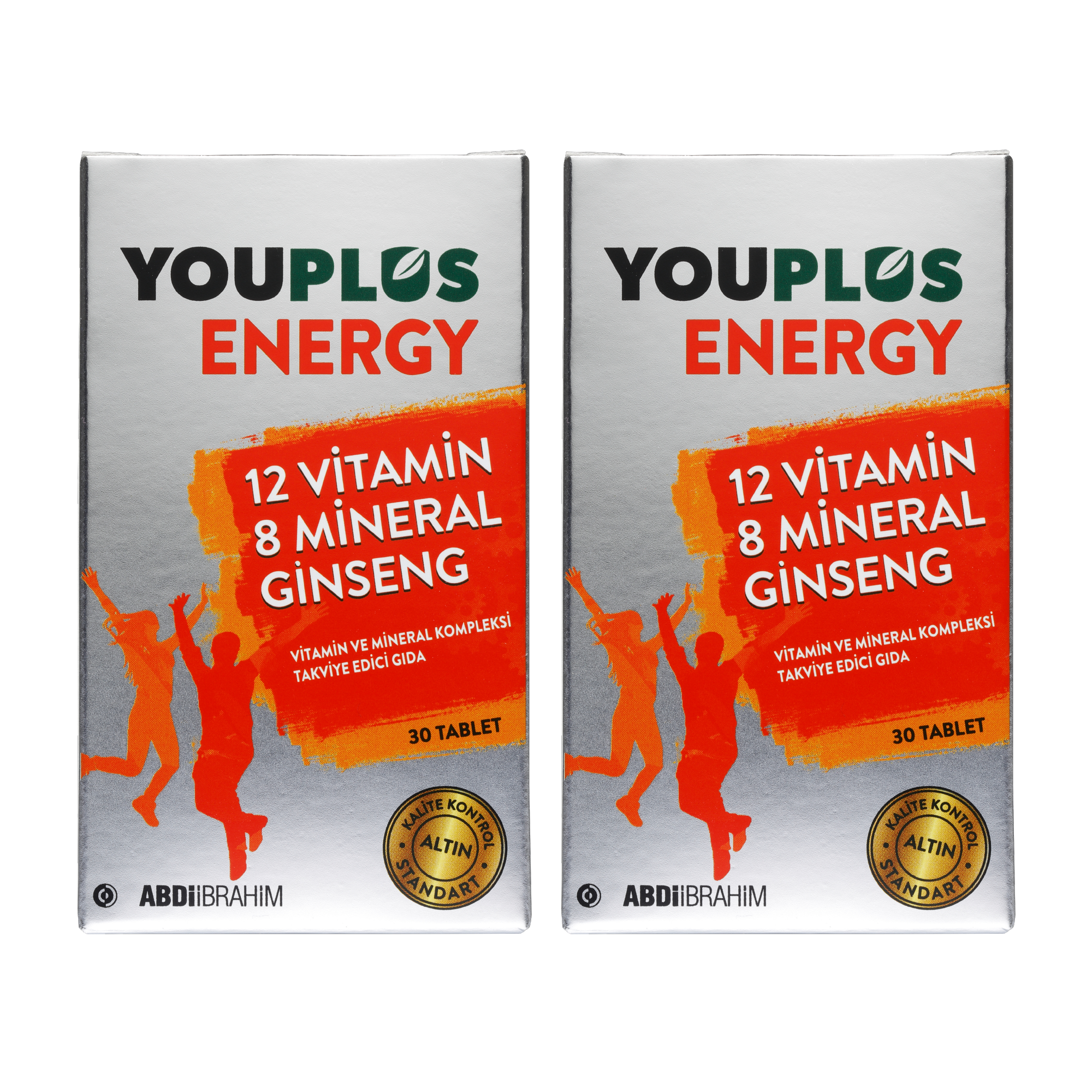 Youplus Energy 12 Vitamin ve 8 Mineral Kompleksi 30 Tablet - 2 Kutu Avantajlı Paket