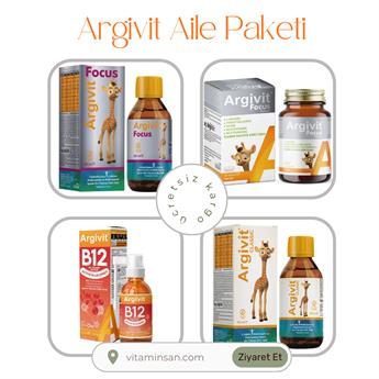 Argivit  Aile Paketi -  Argivit Focus Şurup + Argivit Focus Tablet + Argivit B12 + Argivit Classic Şurup