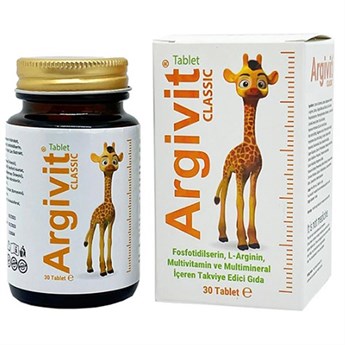 Argivit Classic 30lu Şase, LArjinin, Multivitamin ve Multimineral İçeren Takviye Edici Gıda