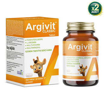 Argivit Classic Tablet, 30 Tablet, 2 Adet, Fosfatidilserin, L-Arjinin, Multivitamin, Multimineral