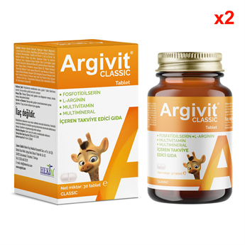 Argivit Classic 30 Tablet 2 Adet (Ilaç Kutusu Hediyeli)