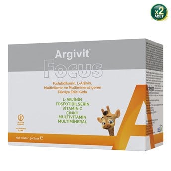 Argivit Focus L Arjinin, Fosfotidilserin, Multivitamin ve Multimineral 30 Saşe (2 paketi)
