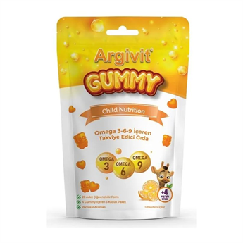 Argivit Gummy Jelibon Omega 3-6-9 Içeren Takviye Edici Gıda - Portakal 
