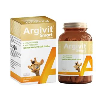 Argivit Smart Tablet 30 Tablet Fosfotidilserin, Kolin, L-Arginin, Multivitamin ve Multimineral İçeren Takviye Edici Gıda