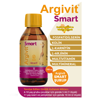 Argivit Smart Şurup 150 ml, Multivitamin ve Multimineral İçeren Çocuk Takviyesi