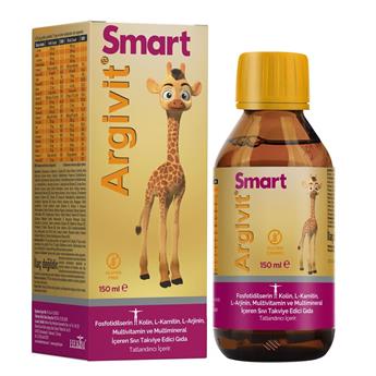 Argivit Smart Şurup 150 ml Kolin L-Karnitin Demir ve K Vitamini İçeren Vitaminli Besin