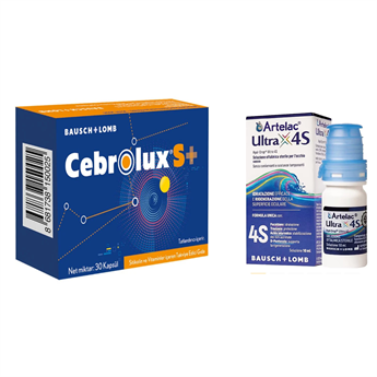 Bausch & Lomb Cebrolux S + Sitikolin Vitamin 30 Kapsül + Artelac 4S Göz Damlası 10 ml 