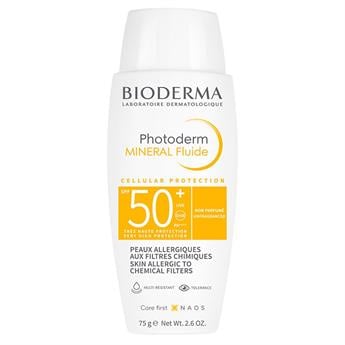Bioderma Photoderm Mineral Fluide 50+ Faktör Yaşlanma Karşıtı Atopik-Hassas Ciltler İçin Renksiz Güneş Koruyucu Krem 75 gr