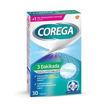 Corega 3 Dakikada Protez Temizleyici Tablet 30lu x 12 Paket
