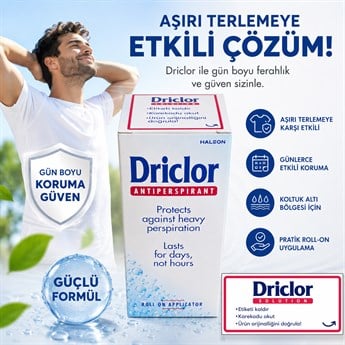 Driclor Antiperspirant 20 ml Roll-On - Karekodlu Yeni Ambalaj