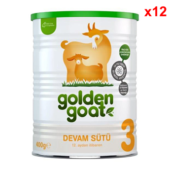 Golden Goat 3 Keçi Sütlü Devam Sütü 400 gr 1+ Yaş 12 Adet