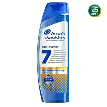 Head&Shoulders Kepek Karşıtı Pro-Expert 7 Dökülme Savunması Kafeinli 300Ml Şampuan - 5 Adet