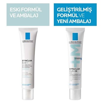 La Roche-Posay Effaclar Duo+M Nemlendirici Krem - Tüm Cilt Tipleri İçin Hafif Formül, 40 ml, Günlük Kullanım İçin İdeal
