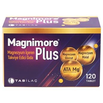 Magnimore Plus Magnezyum İçeren Takviye Edici Gıda 120 Tablet