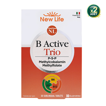 New Life B Active Trio Dil Altı 30 Tablet 2 Adet (İlaç Kutusu Hediyeli)