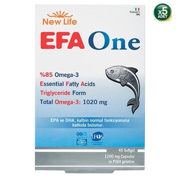 New Life Efa One Balık Yağı 45 Kapsül 5 Adet