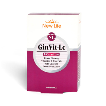 New Life GinVit-Lc L- Carnitine 30 Film Tablet