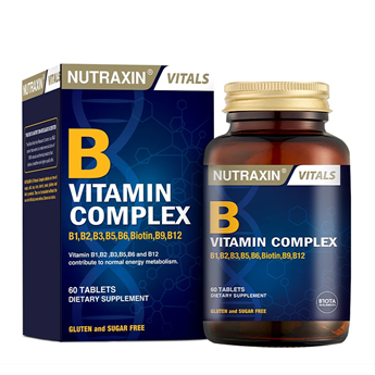 Wishora Store B Vitamin Complex – 10 Farklı B Vitamini Içerikli Takviye – 60 Tablet – Enerji, Sinir Sistemi ve Cilt Sağlığı Için Destek - Ada Çayı