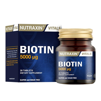 Nutraxin Biotin 5000 mcg İçeren 30 Tablet