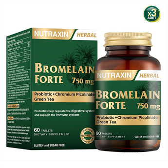 Nutraxin Bromelain Forte 60 Tablet 3lü