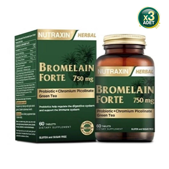 Nutraxin Bromelain Forte 60 Tablet 3lü