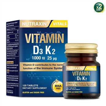 Nutraxin D3K2 Vitamin 120 Tablet x2 Adet