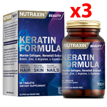 Nutraxin Keratin Formula 60 Tablet 3lü (MF-74117-3)